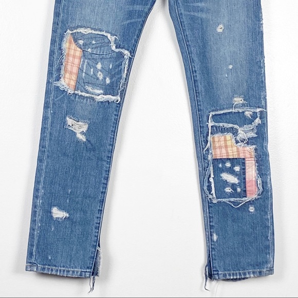 Free People Patched Distress Boyfriend Jeans - Picture 9 of 15